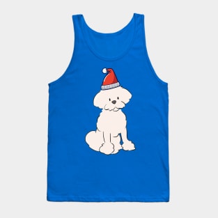 dog with santa hat Tank Top